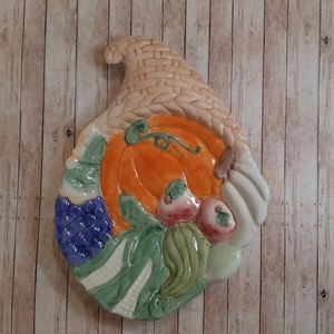 Lefton China Cornucopia Majolica Style Decorative